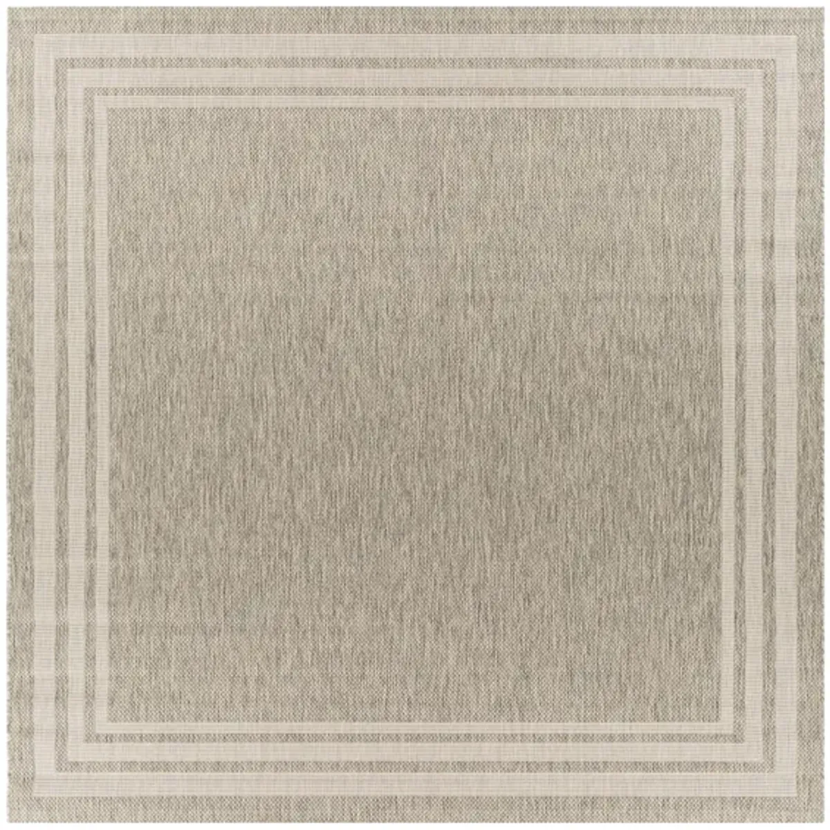 Eagean Bordered Indoor/Outdoor Area Rug in Oatmeal, Gray, Light Beige, Taupe by Surya