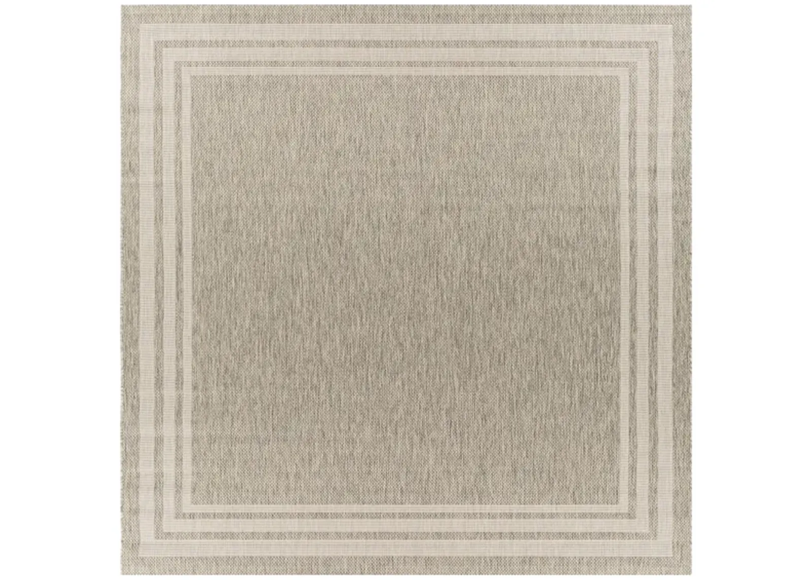 Eagean Bordered Indoor/Outdoor Area Rug in Oatmeal, Gray, Light Beige, Taupe by Surya