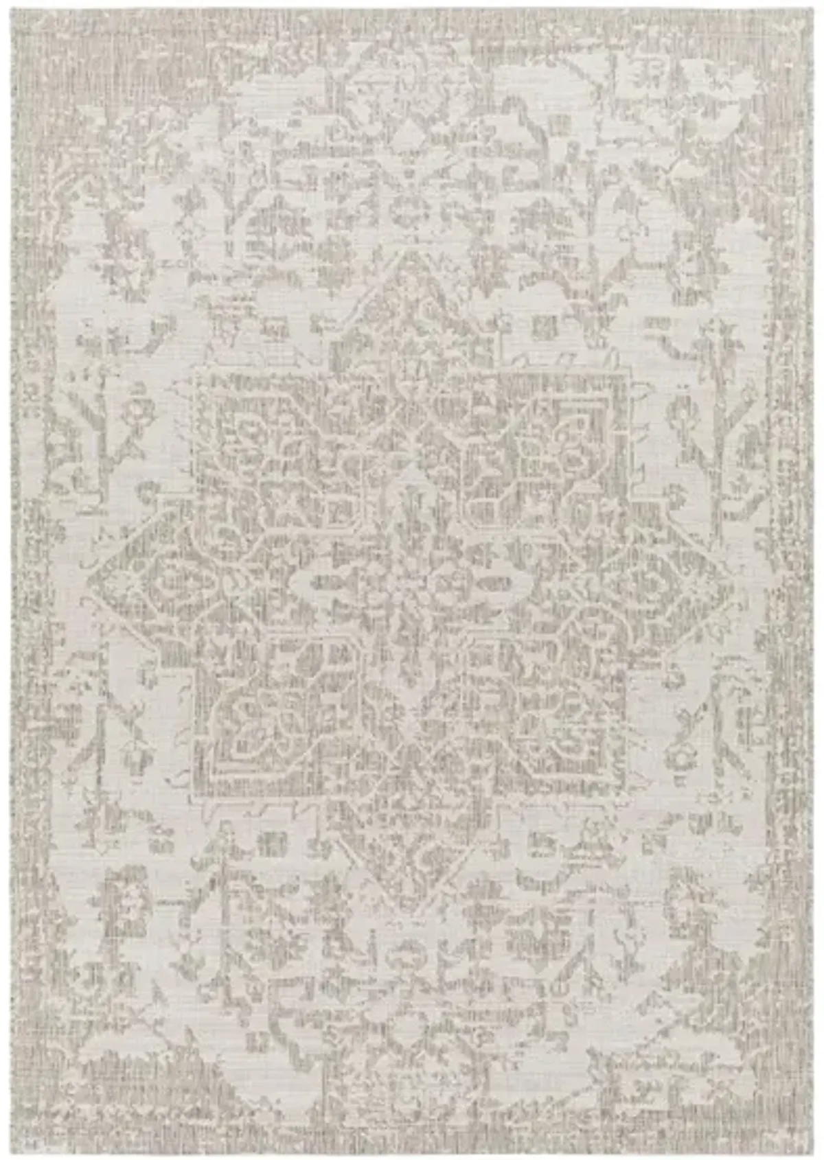 Eagean Cyprus Indoor/Outdoor Area Rug in Gray, Oatmeal, Light Beige by Surya