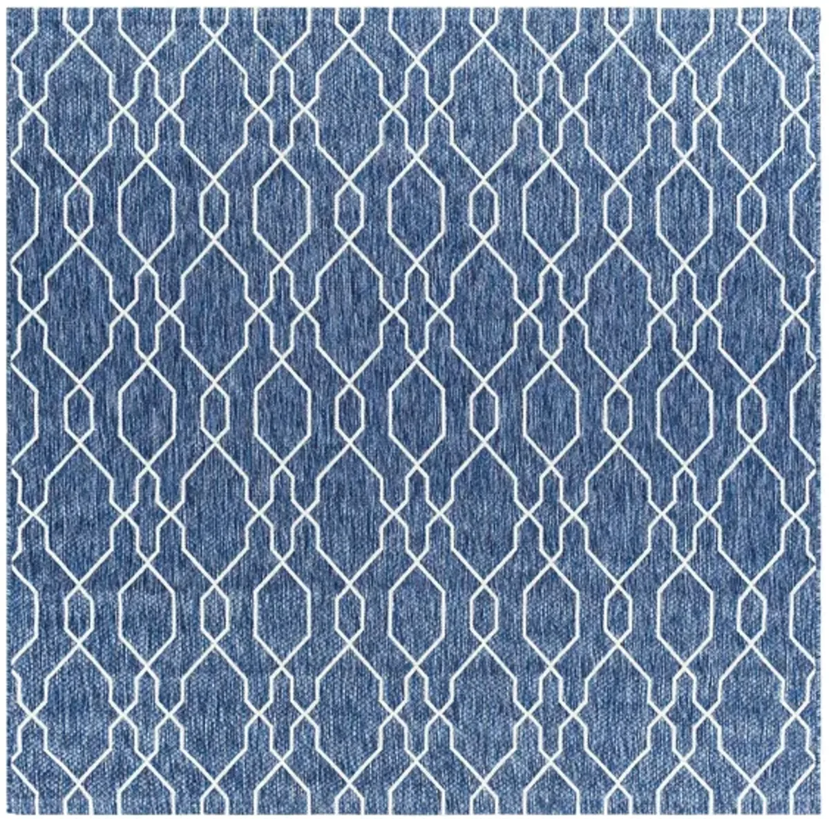 Eagean Link Indoor/Outdoor Area Rug in Dark Blue, Denim, Cream by Surya