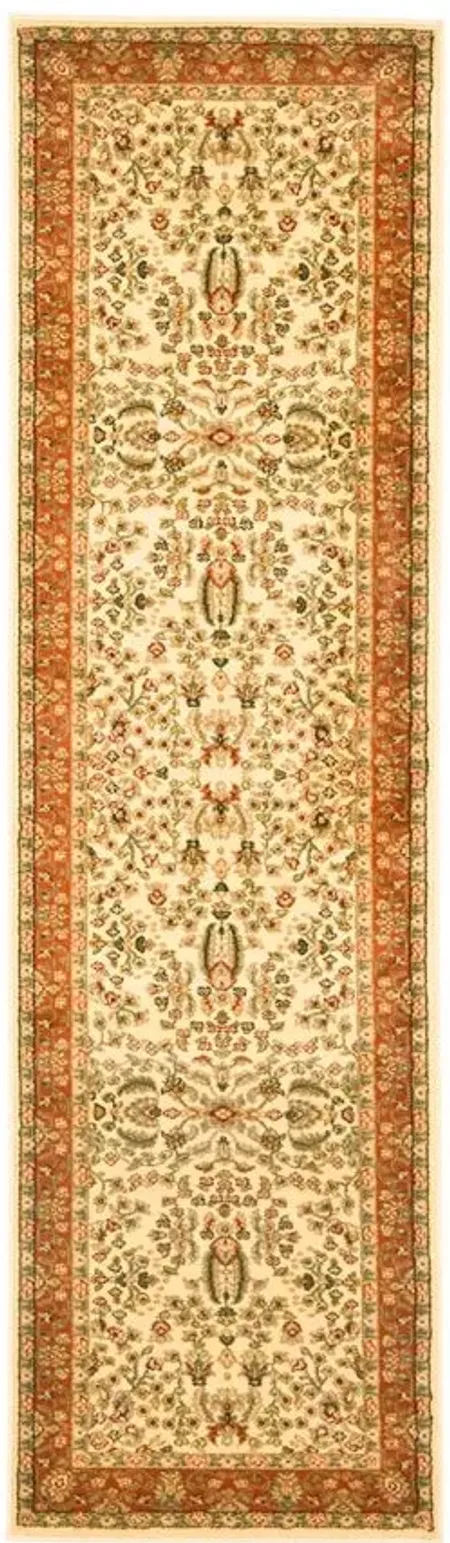Forester Runner Rug in Ivory / Rust by Safavieh
