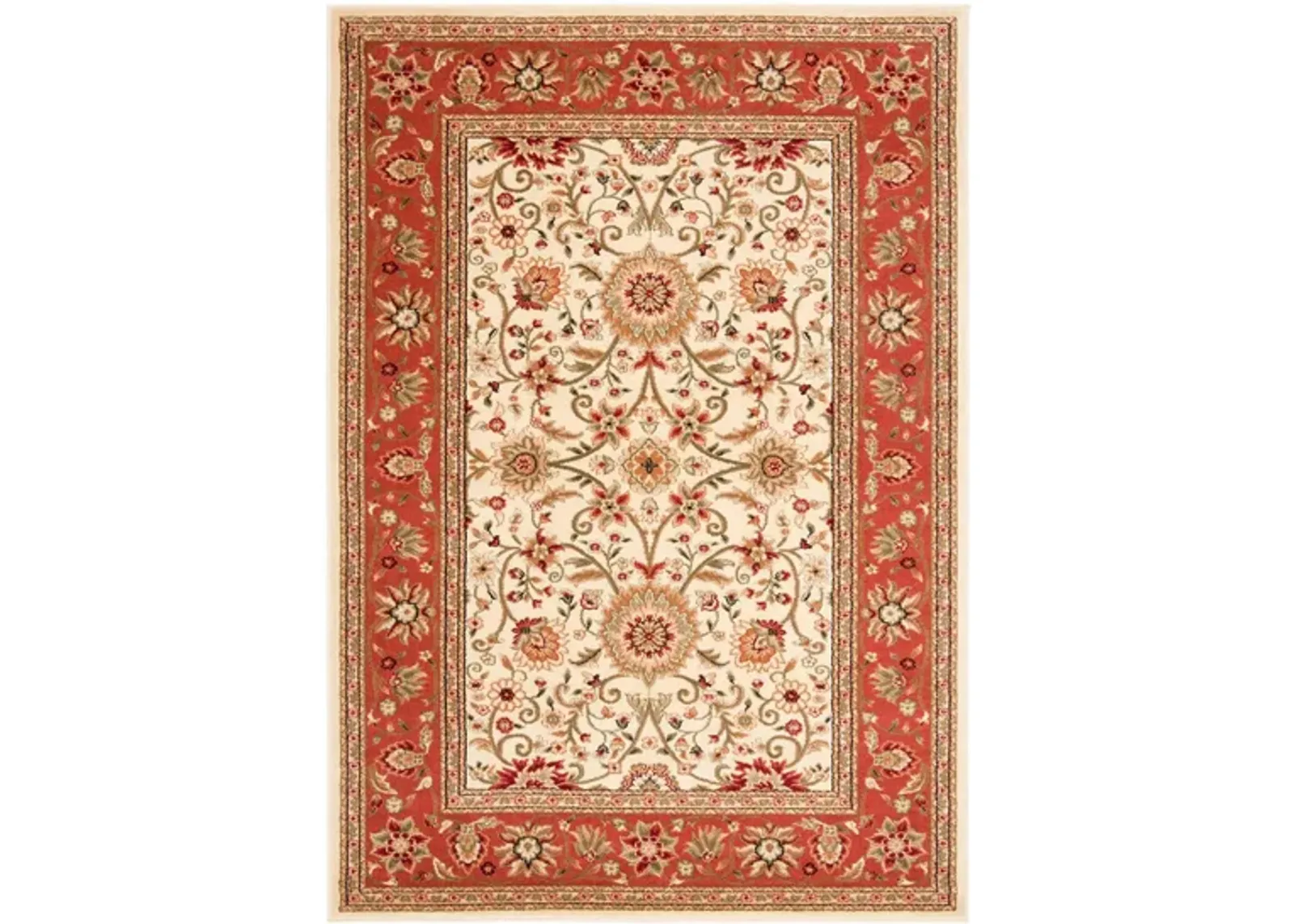 Lyndhurst Area Rug in Ivory / Rust by Safavieh