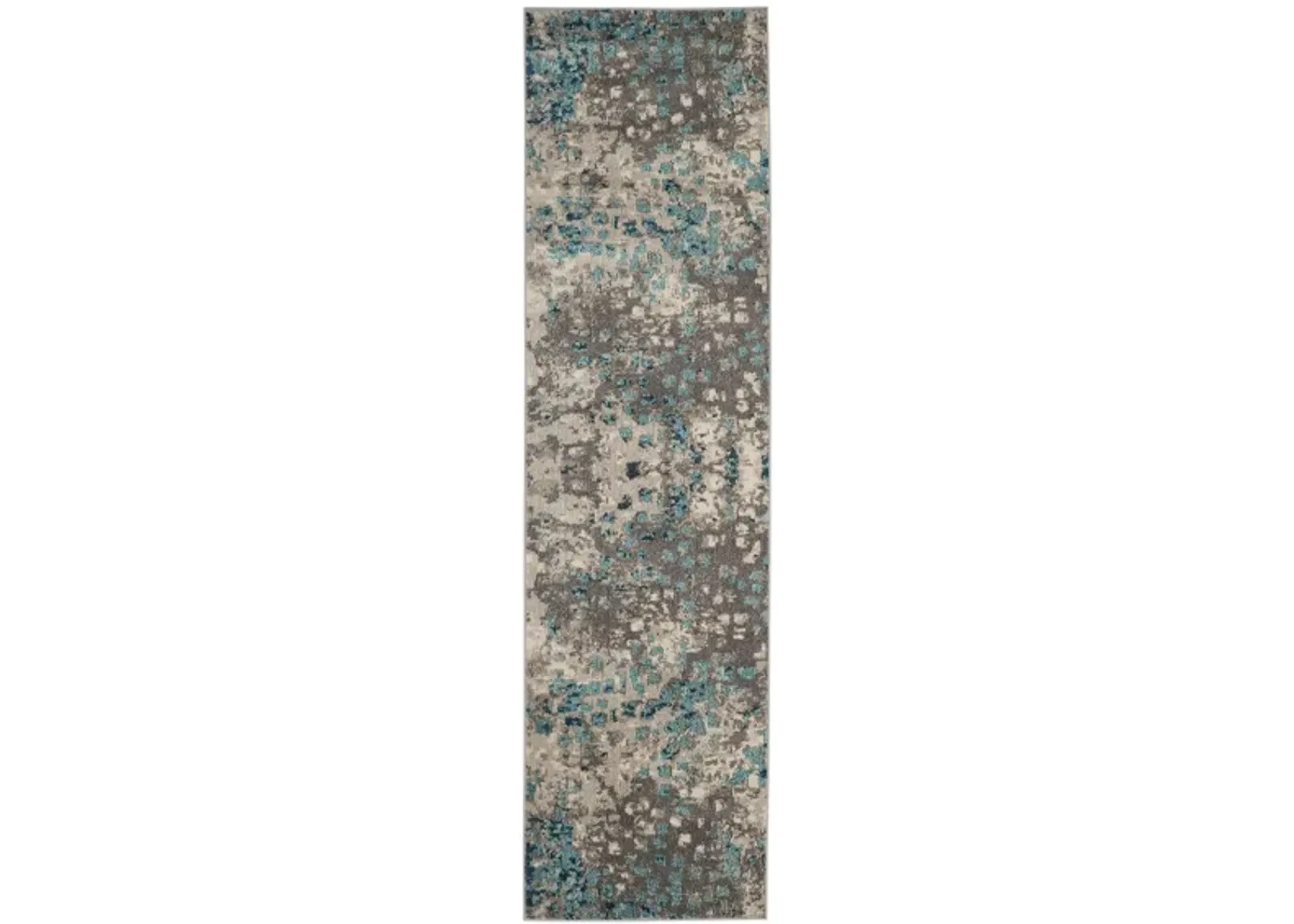 Monaco Runner Rug in Grey/Light Blue by Safavieh