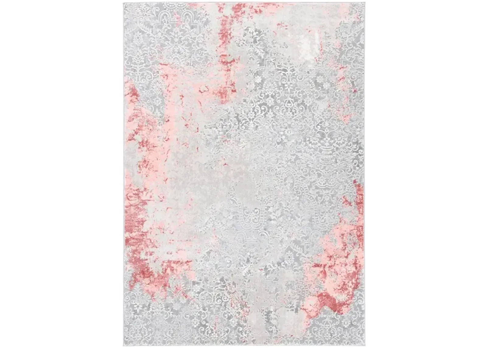 Garett Area Rug in Light Gray; Pink by Safavieh