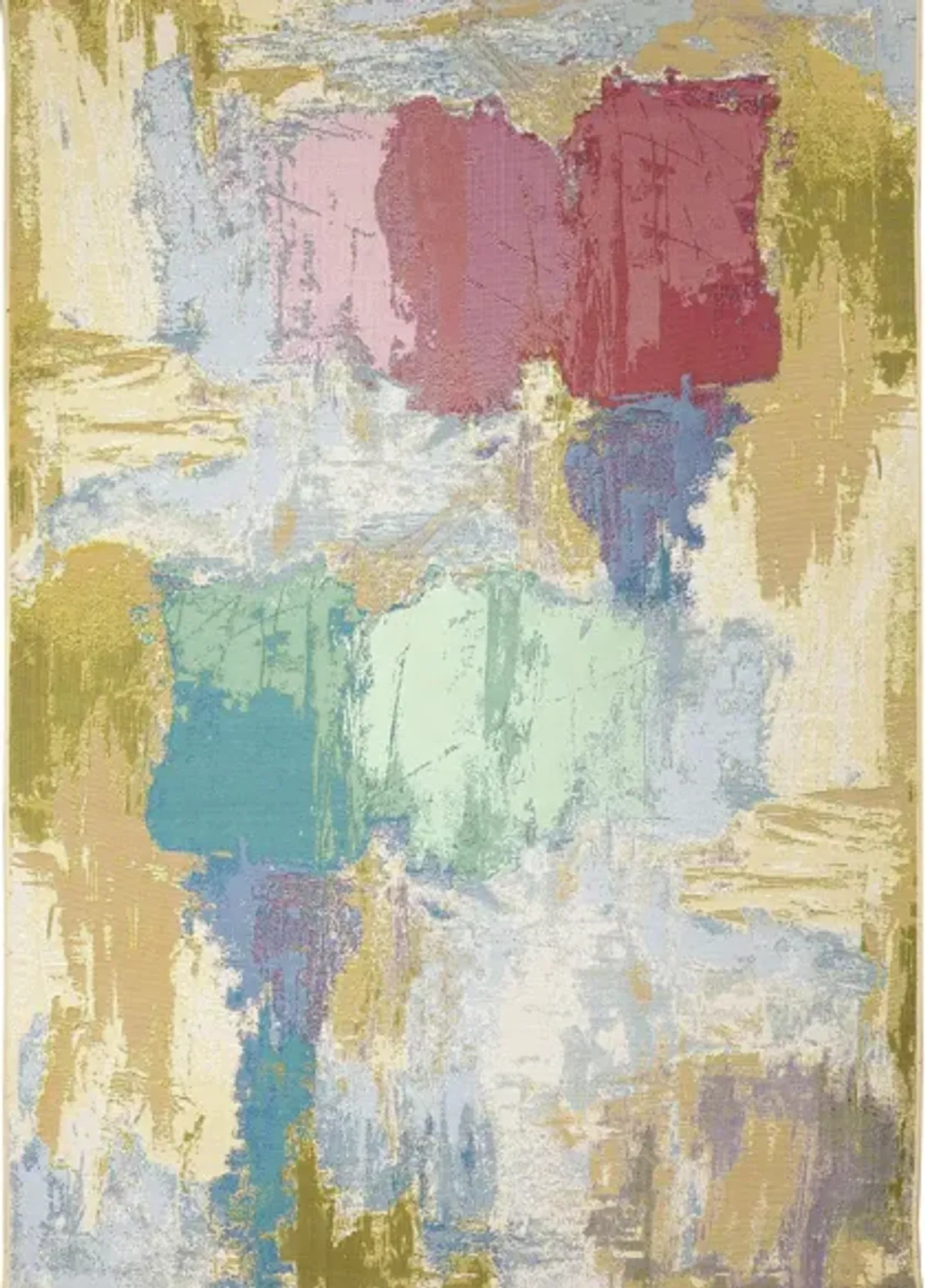 Marina Watercolor Indoor/Outdoor Rug in Pastel by Trans-Ocean Import Co Inc