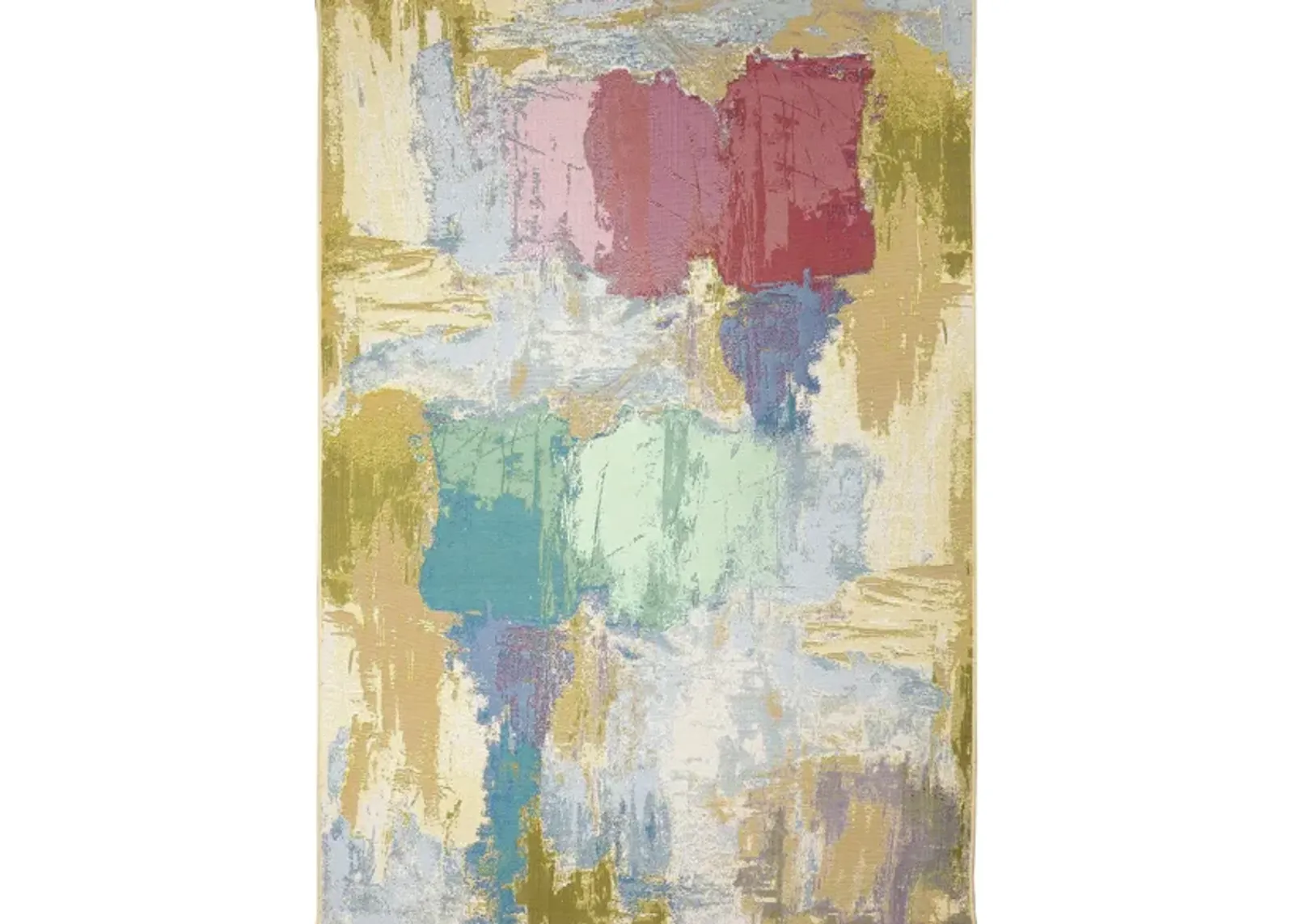 Marina Watercolor Indoor/Outdoor Rug in Pastel by Trans-Ocean Import Co Inc