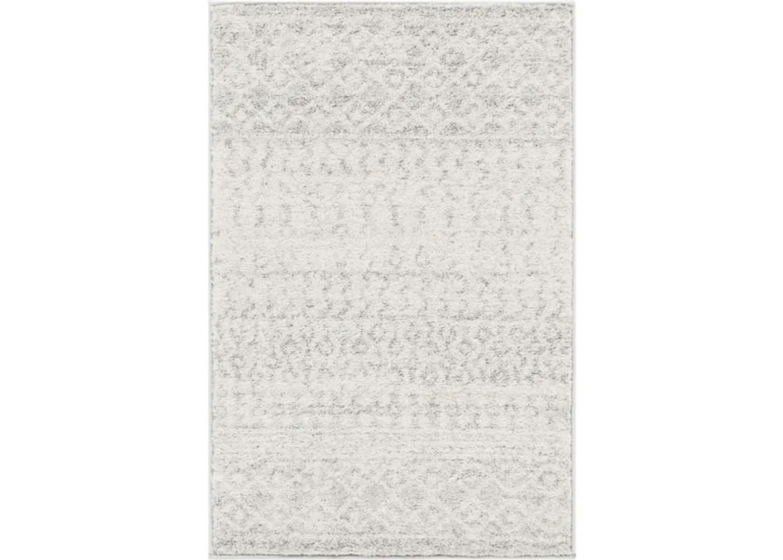 Elaziz Area Rug in Light Gray, Medium Gray, White by Surya