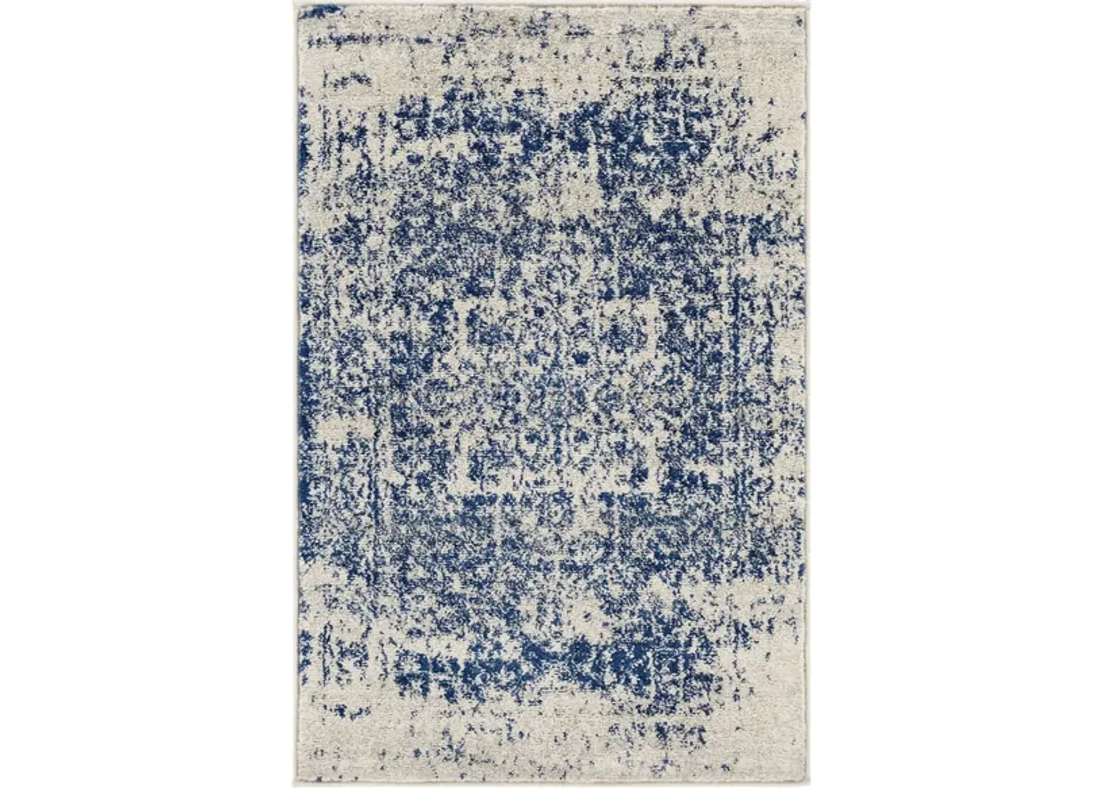 Harput Rug in Dark Blue, Light Gray, Beige by Surya