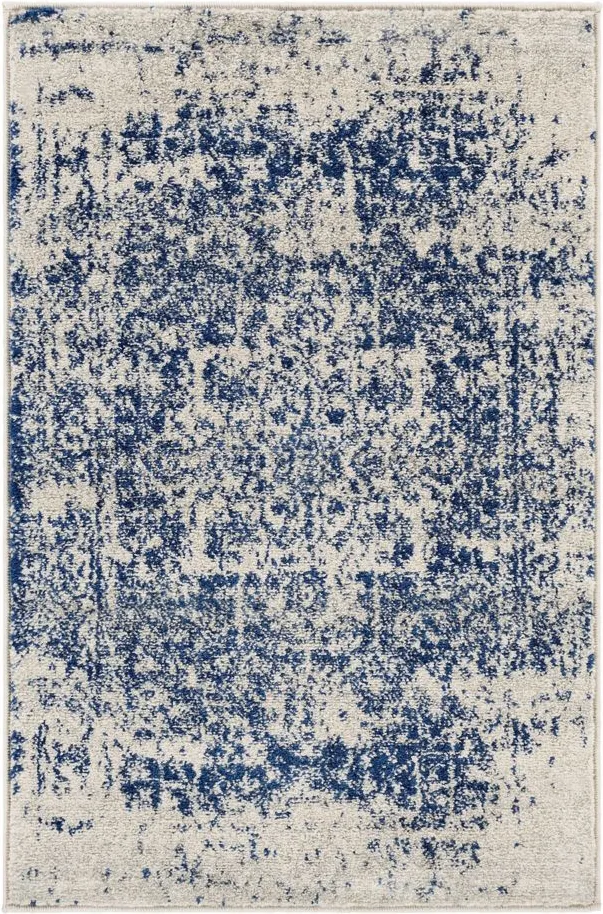 Harput Rug in Dark Blue, Light Gray, Beige by Surya