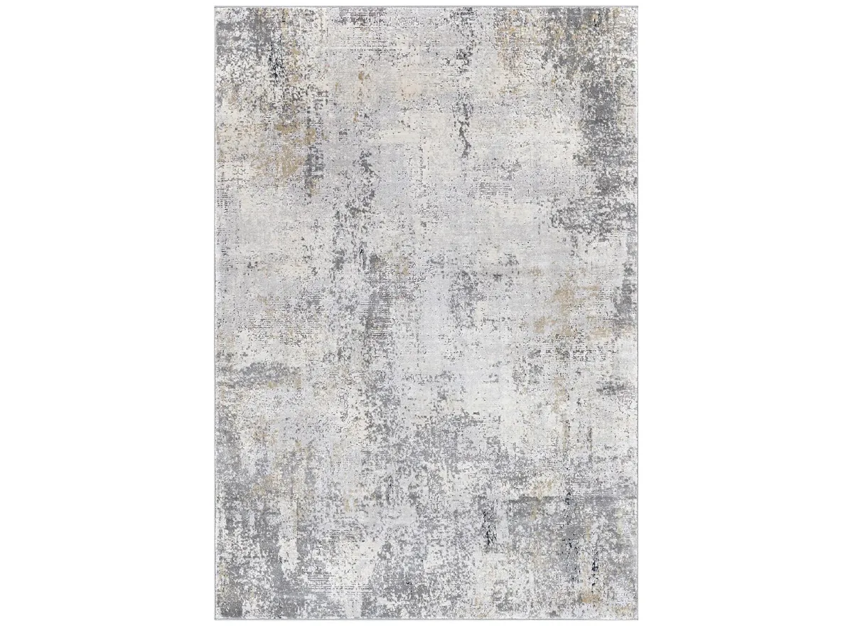 Norland Selby Rug in Light Gray, Charcoal, Navy, Butter, Cream by Surya