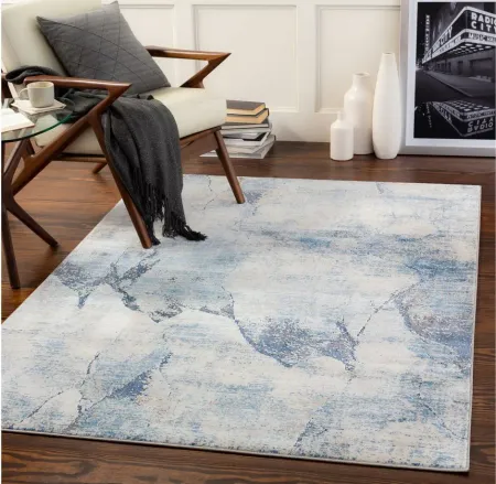 Norland Crag Rug in Light Gray, Charcoal, Butter, Denim by Surya