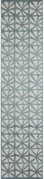 Carmel Tonga Tile Indoor/Outdoor Rug in Aqua by Trans-Ocean Import Co Inc