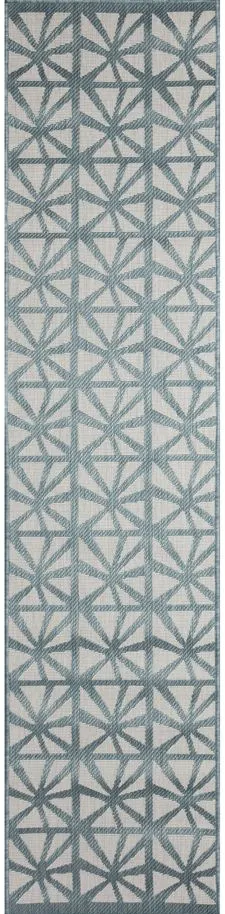 Carmel Tonga Tile Indoor/Outdoor Rug in Aqua by Trans-Ocean Import Co Inc