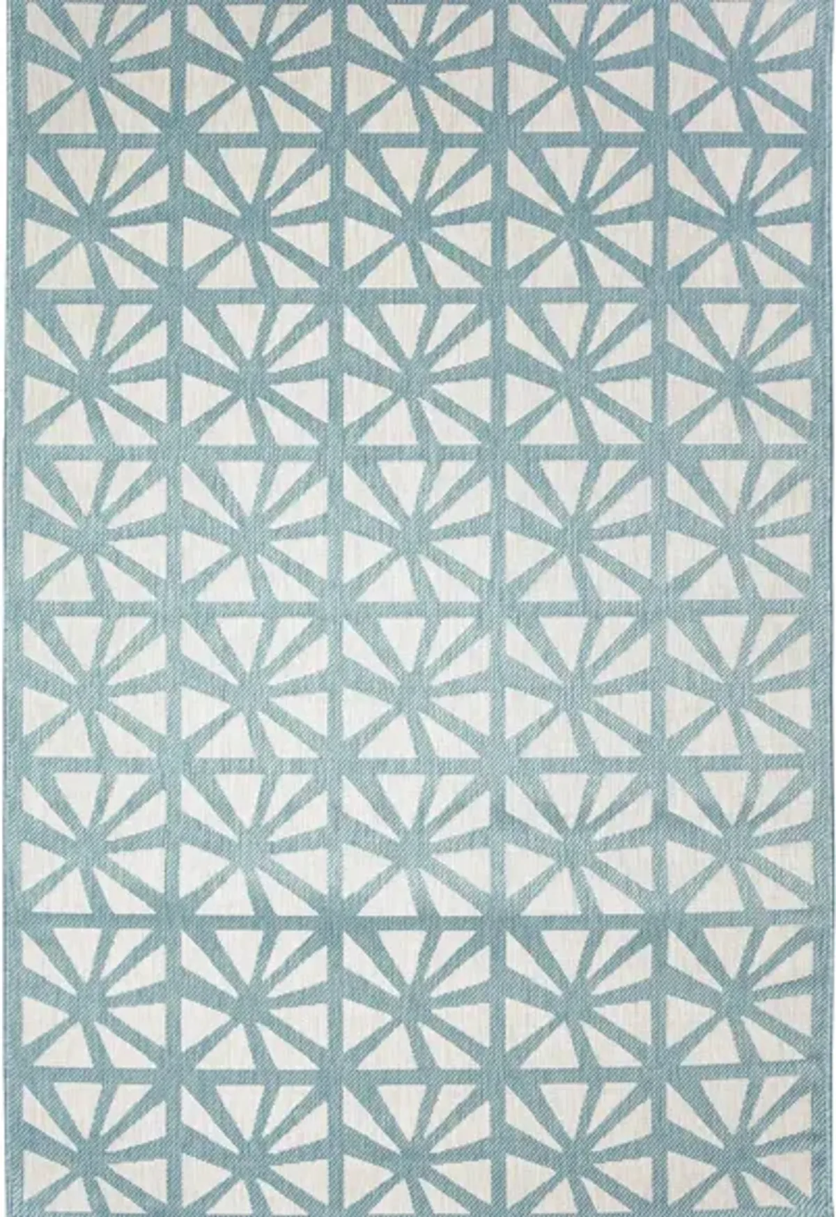 Carmel Tonga Tile Indoor/Outdoor Rug in Aqua by Trans-Ocean Import Co Inc