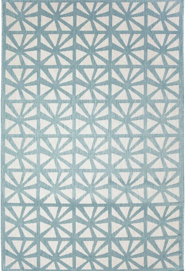 Carmel Tonga Tile Indoor/Outdoor Rug in Aqua by Trans-Ocean Import Co Inc