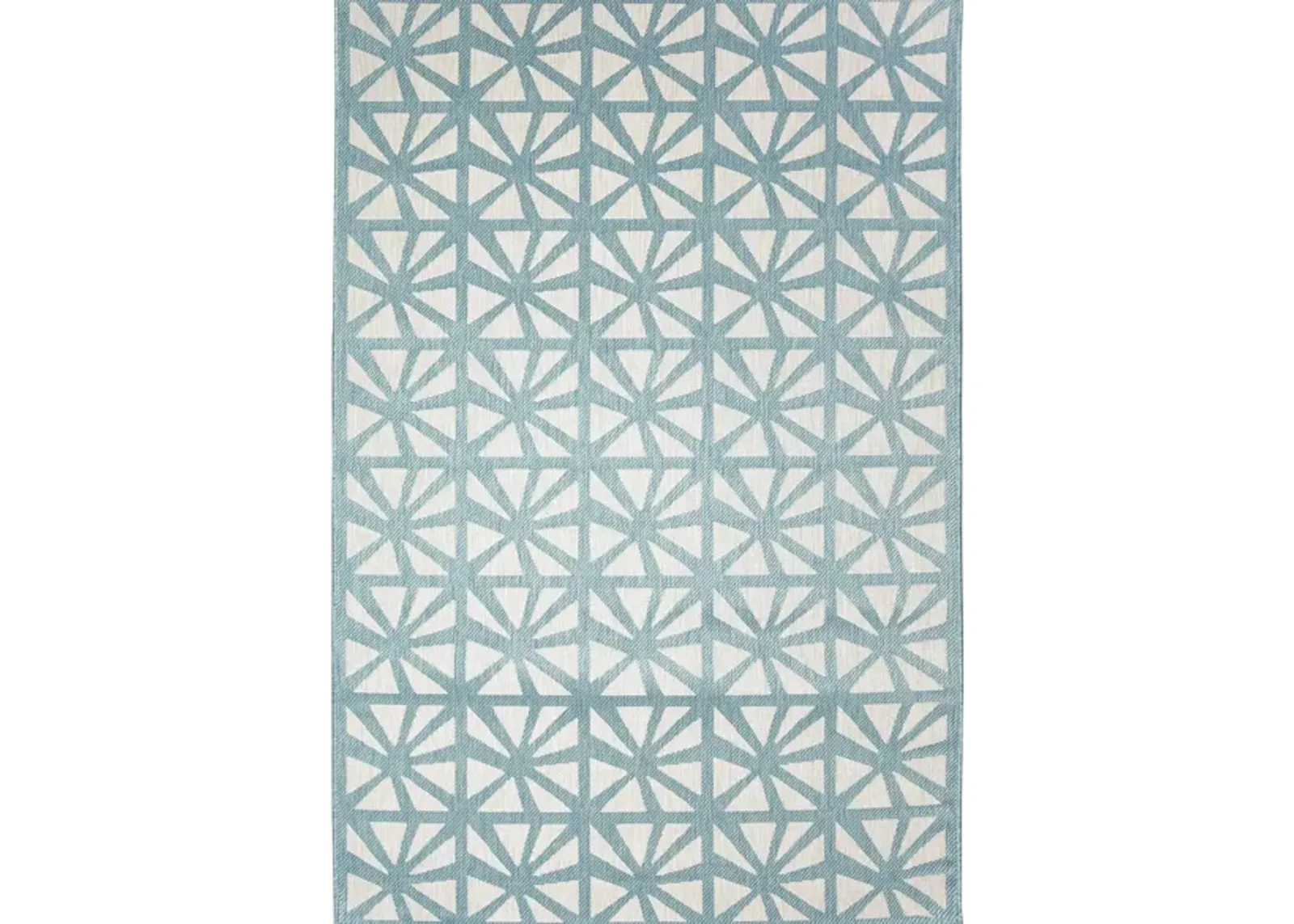 Carmel Tonga Tile Indoor/Outdoor Rug in Aqua by Trans-Ocean Import Co Inc