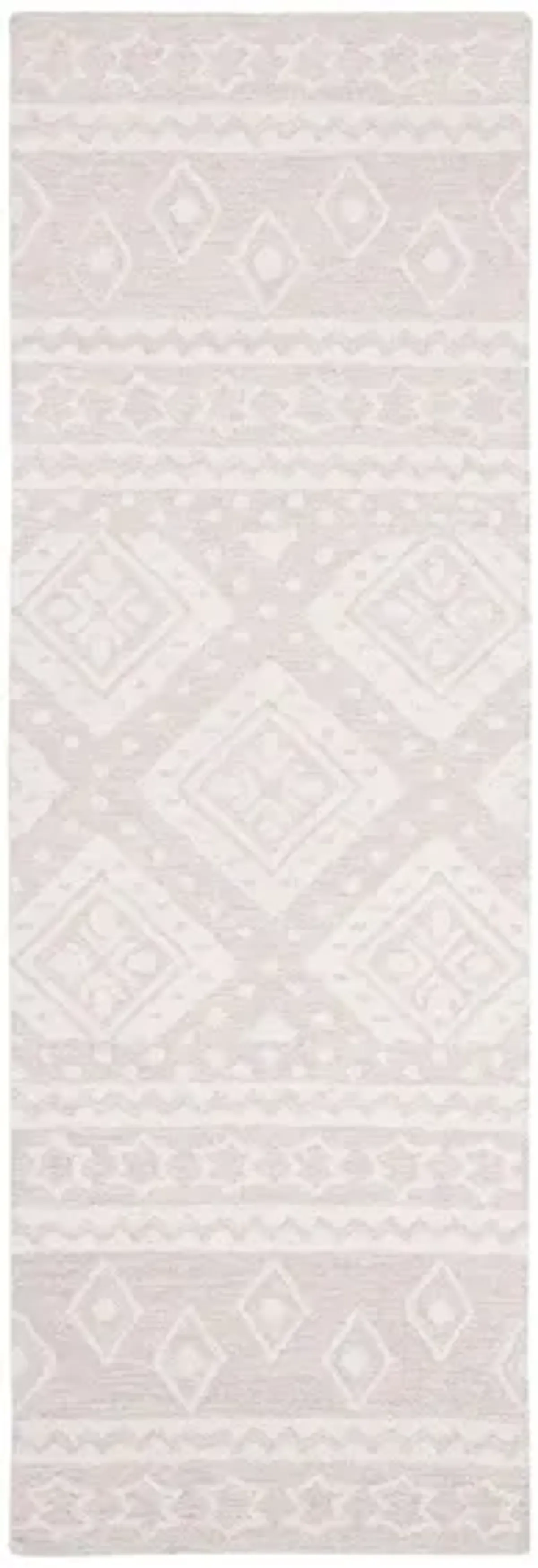 Miyamoto Runner Rug in Gray & Ivory by Safavieh