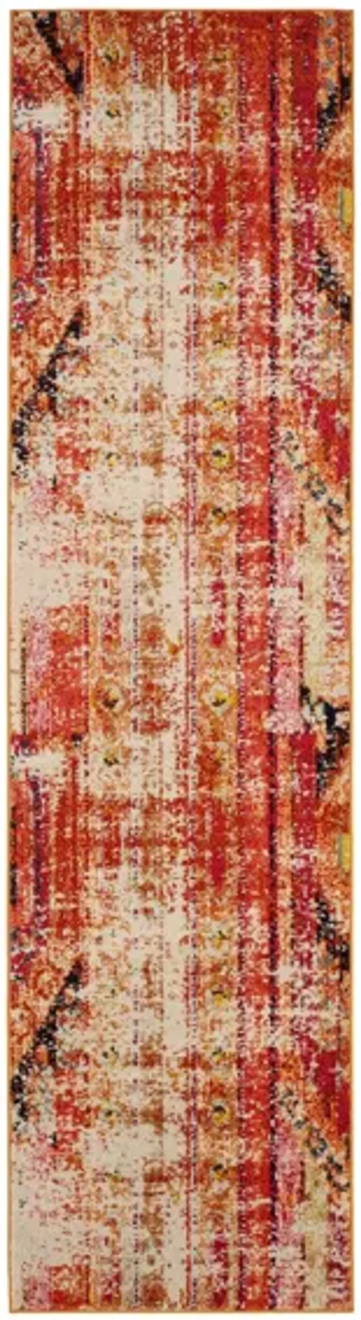 Monaco Runner Rug in Orange/Multi by Safavieh