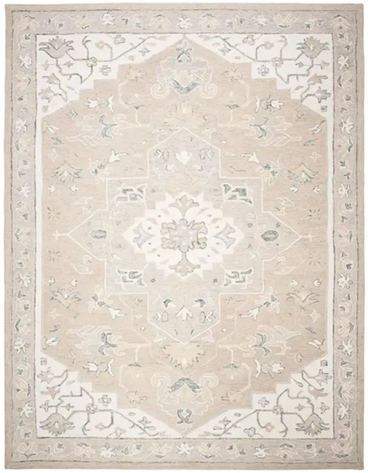 Turbo Area Rug in Light Gray & Ivory by Safavieh