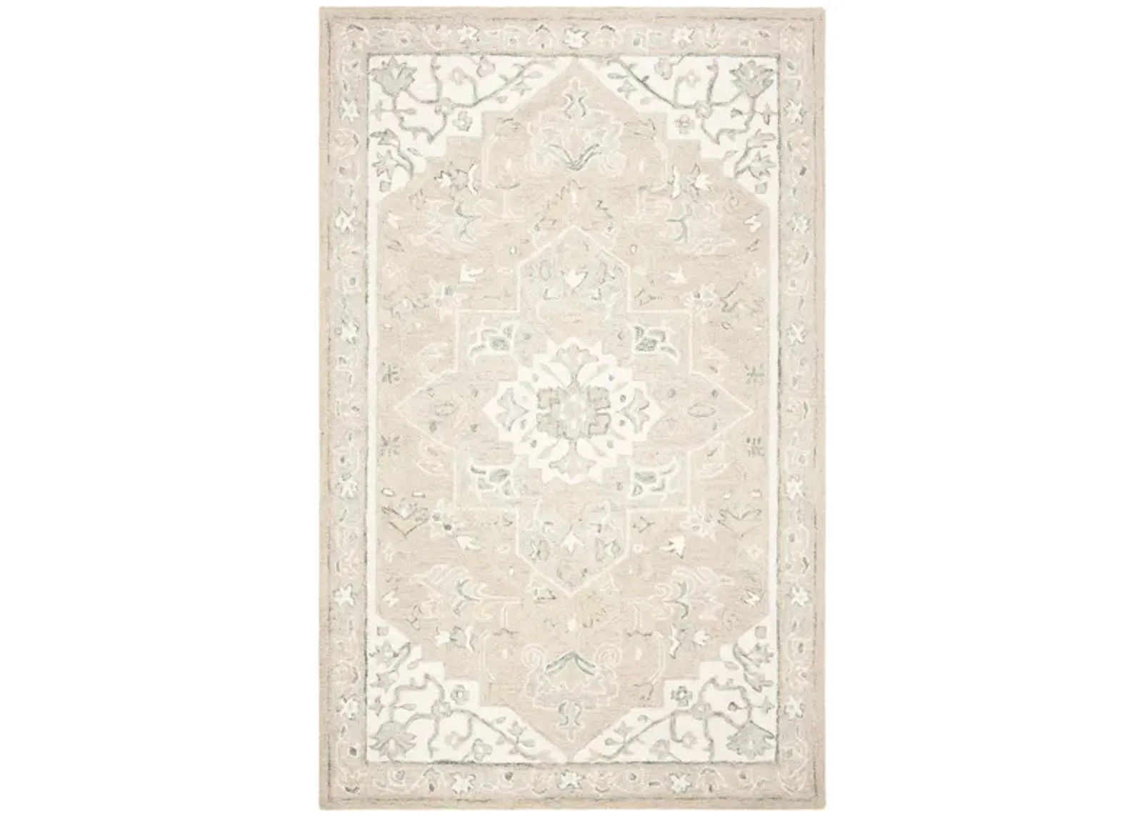 Turbo Area Rug in Light Gray & Ivory by Safavieh