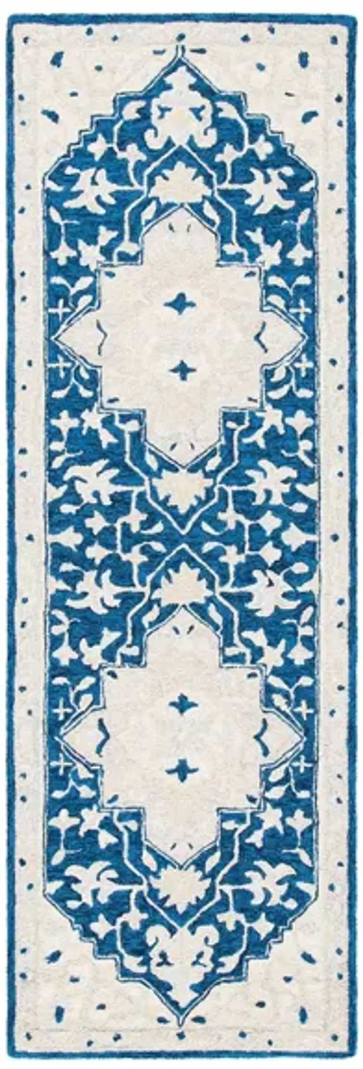 Turbo Runner Rug in Navy & Ivory by Safavieh