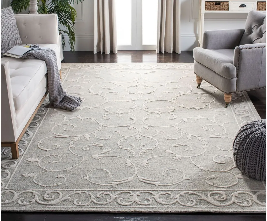 Shinjuku Area Rug in Light Gray & Ivory by Safavieh