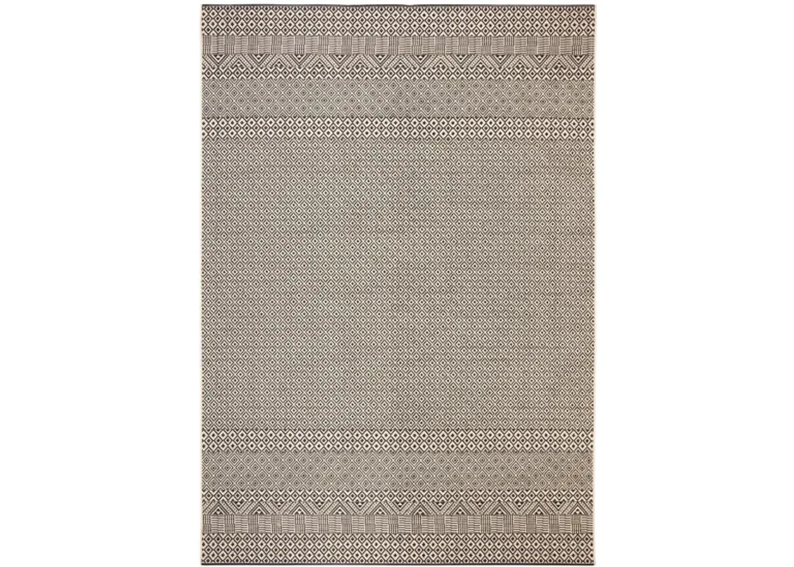 Courtyard Weave Indoor/Outdoor Area Rug in Beige & Black by Safavieh