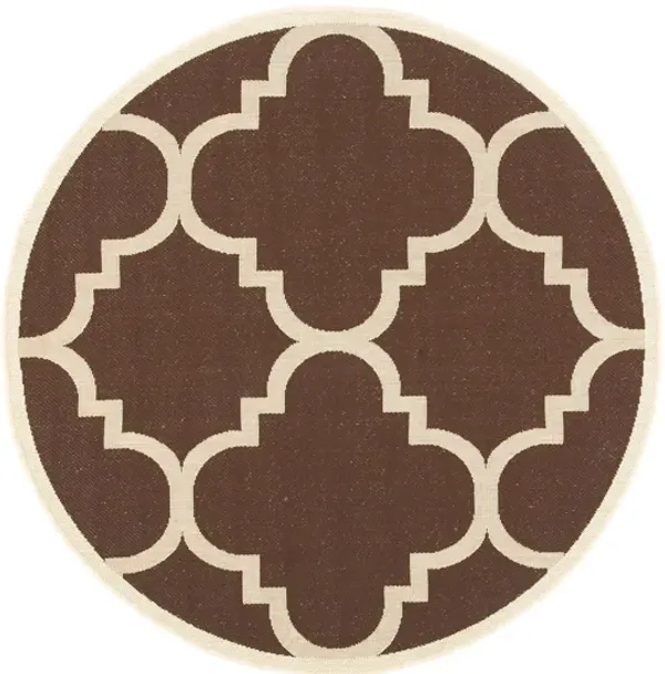 Courtyard Morocco Indoor/Outdoor Area Rug Round