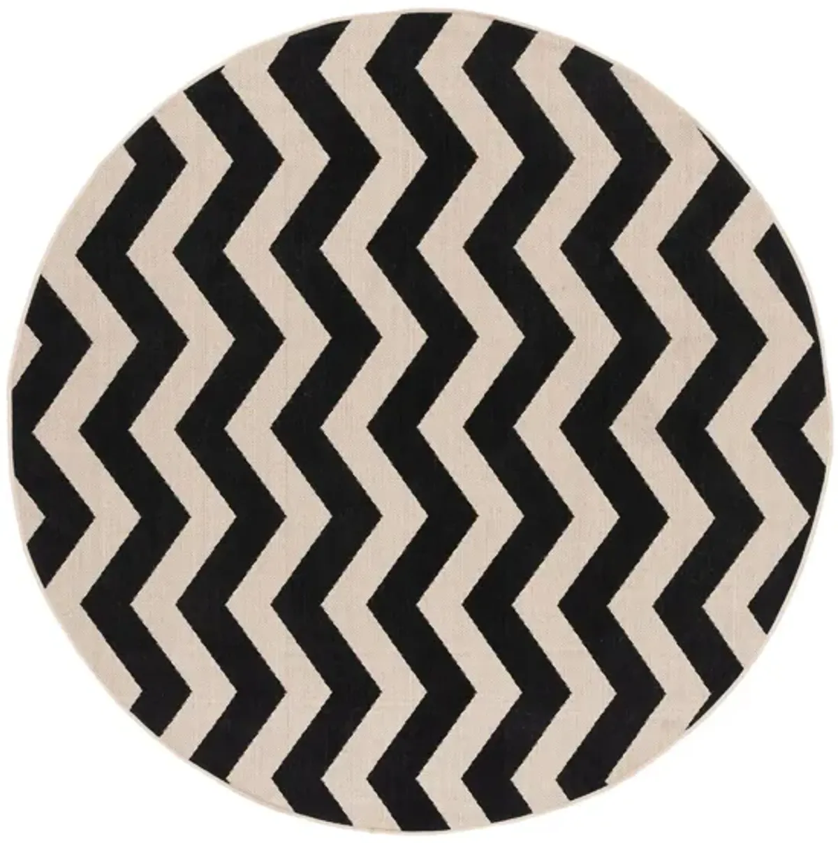 Courtyard Chevron Indoor/Outdoor Area Rug Round