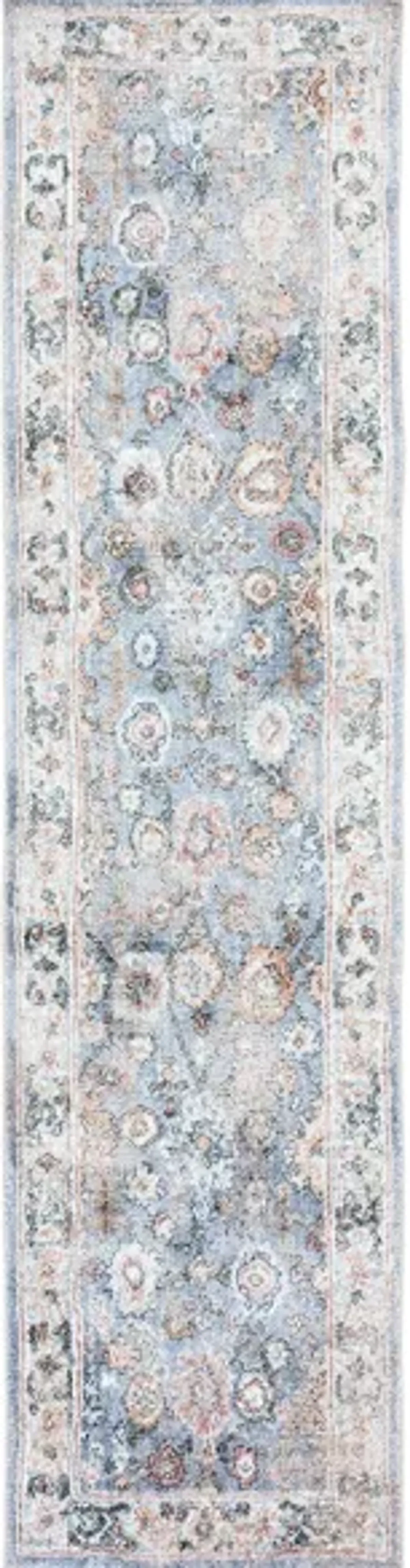 Jasmine Runner Rugs in Blue & Gold by Safavieh