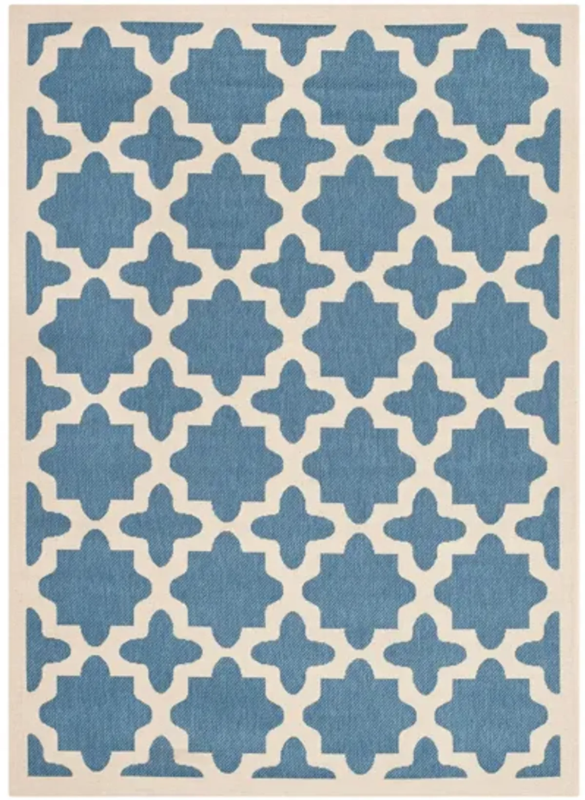 Courtyard Tile Indoor/Outdoor Area Rug in Blue & Beige by Safavieh