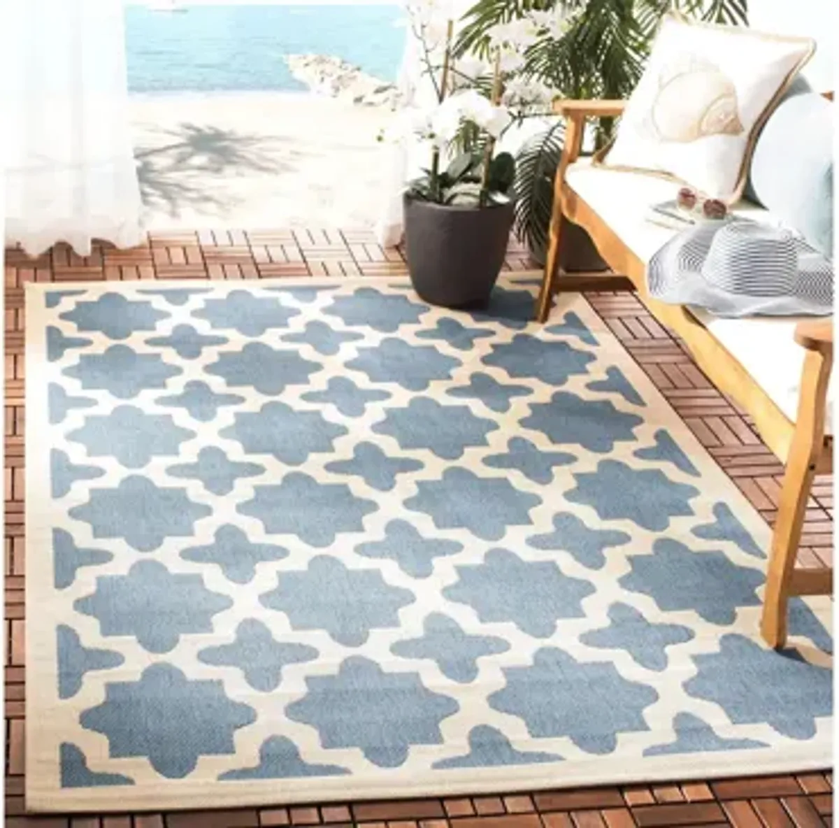 Courtyard Tile Indoor/Outdoor Area Rug