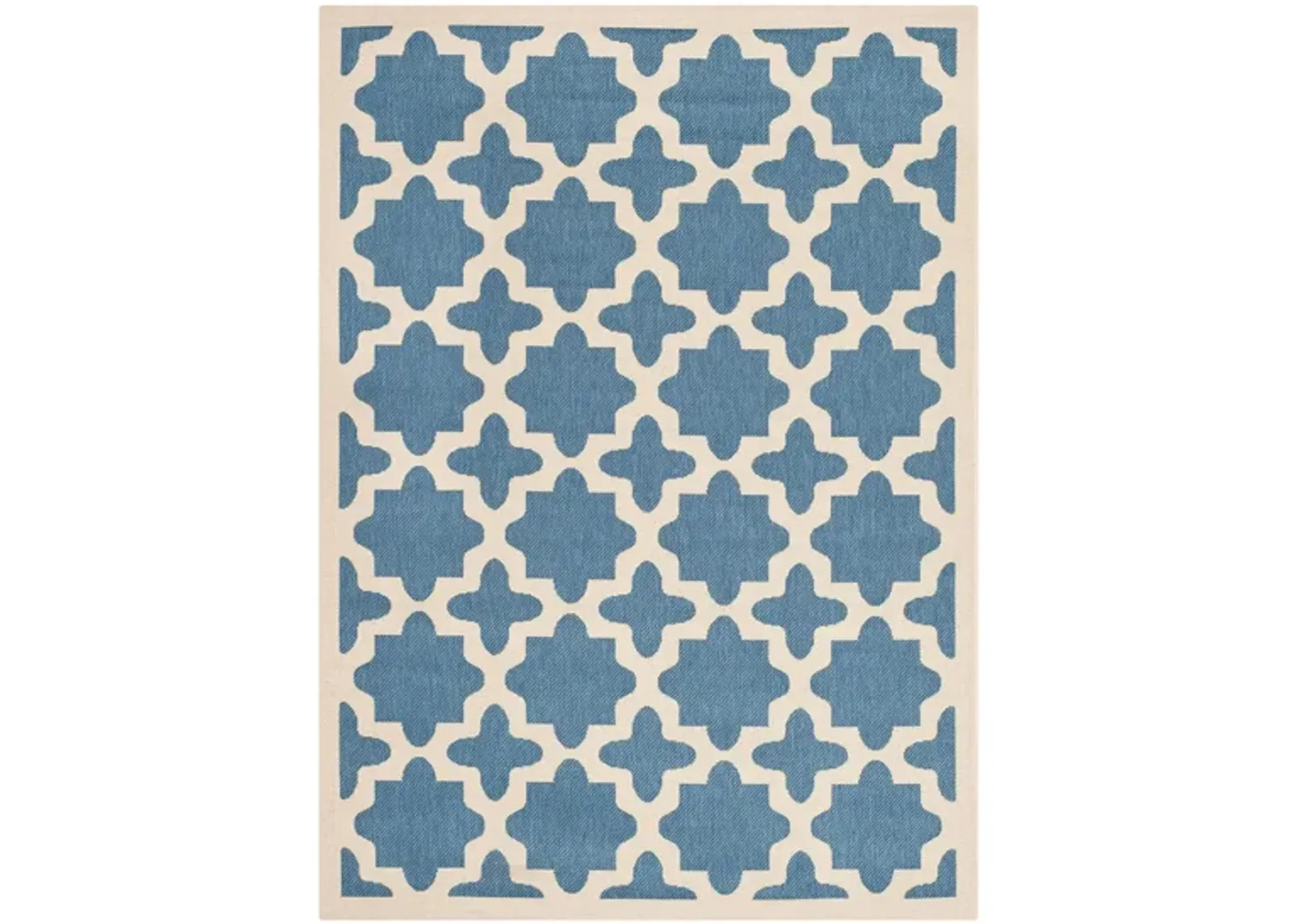 Courtyard Tile Indoor/Outdoor Area Rug in Blue & Beige by Safavieh