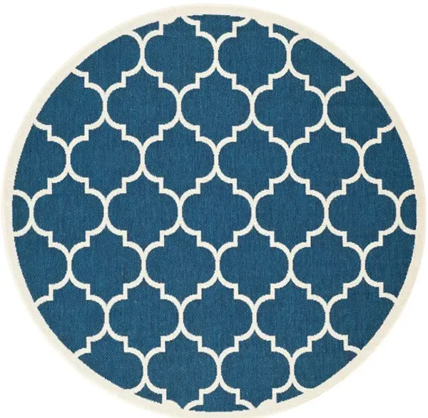 Courtyard Lattice Indoor/Outdoor Area Rug Round