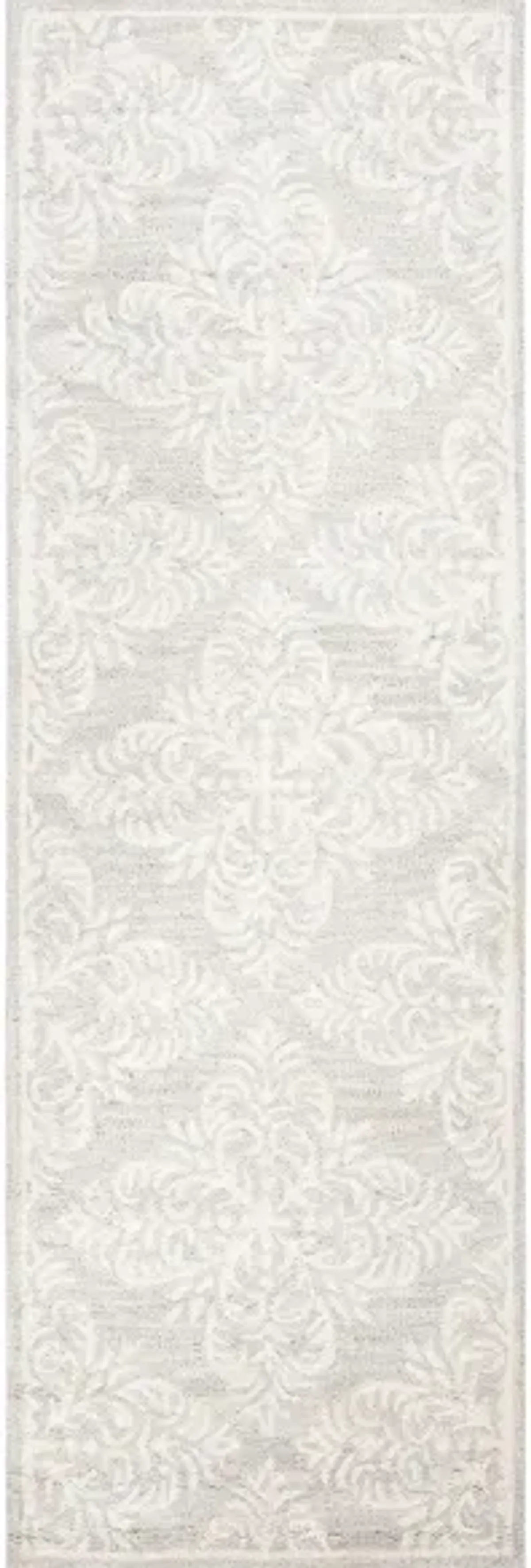 Fred Runner Rug in Silver & Cream by Safavieh