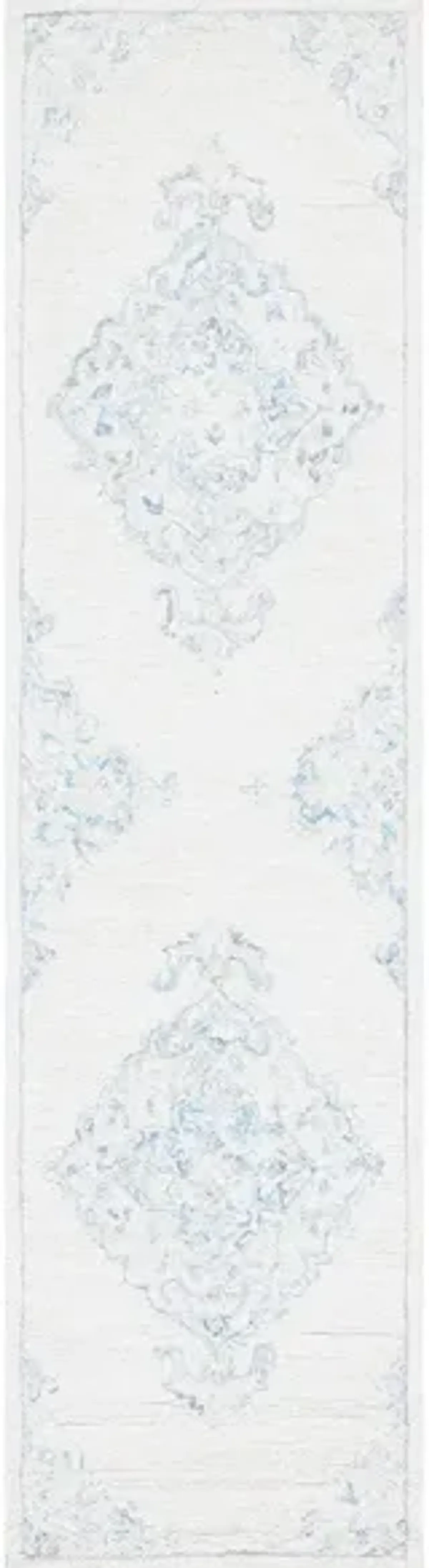 Drummond Runner Rug in Ivory & Blue by Safavieh