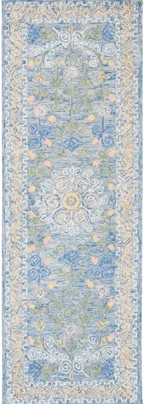 Shellville Runner Rug in Blue & Green by Safavieh