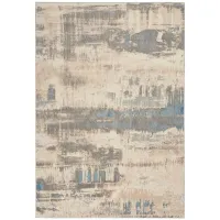 Kanaka Area Rug in Ivory/Grey/Blue by Nourison