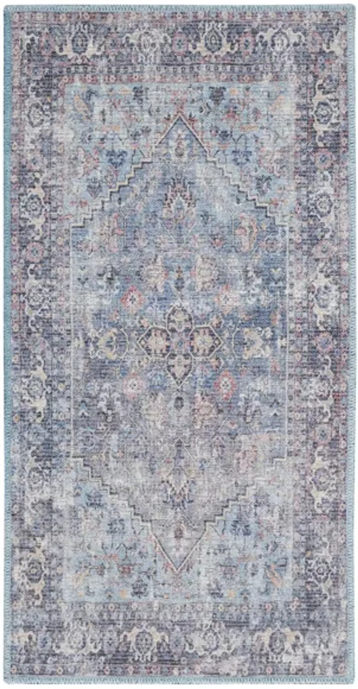 Nicole Curtis Albuquerque Area Rug in Light Gray/Blue by Nourison