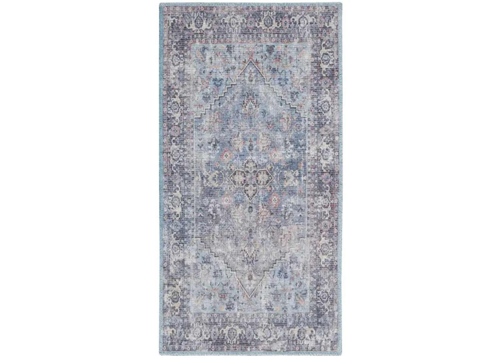 Nicole Curtis Albuquerque Area Rug in Light Gray/Blue by Nourison