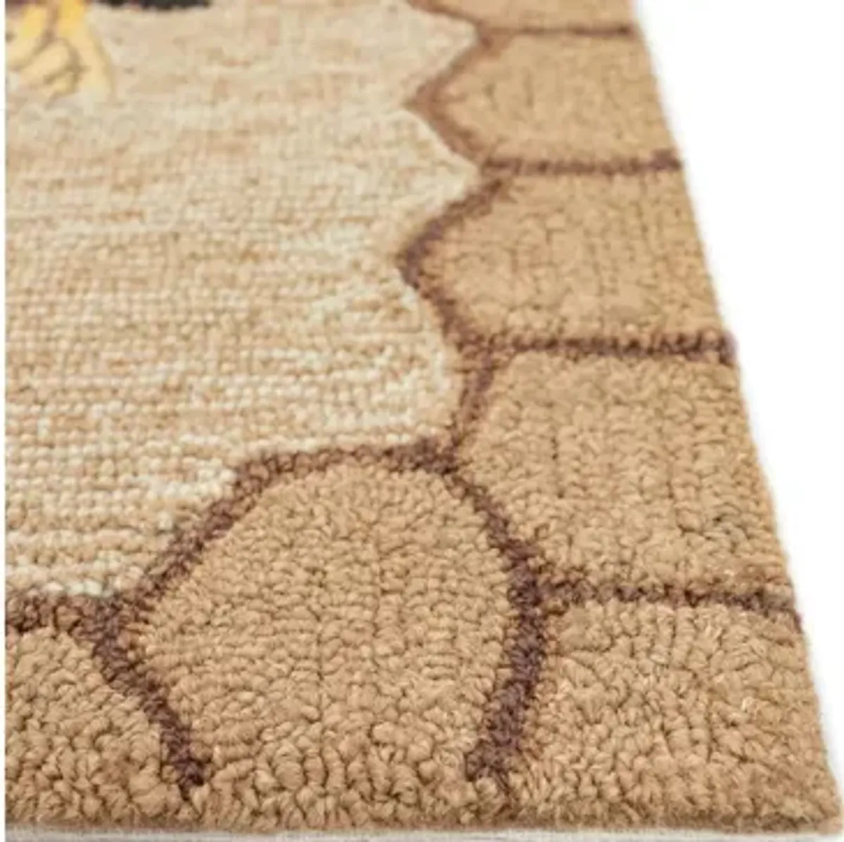 Liora Manne Honeycomb Bee Front Porch Rug