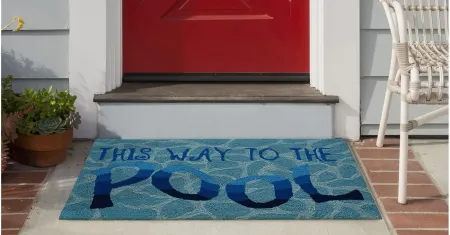 Liora Manne This Way To The Pool Front Porch Rug in Water by Trans-Ocean Import Co Inc