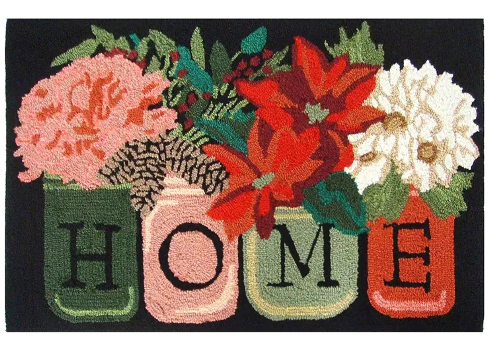 Liora Manne Holiday Home Front Porch Rug in Black by Trans-Ocean Import Co Inc