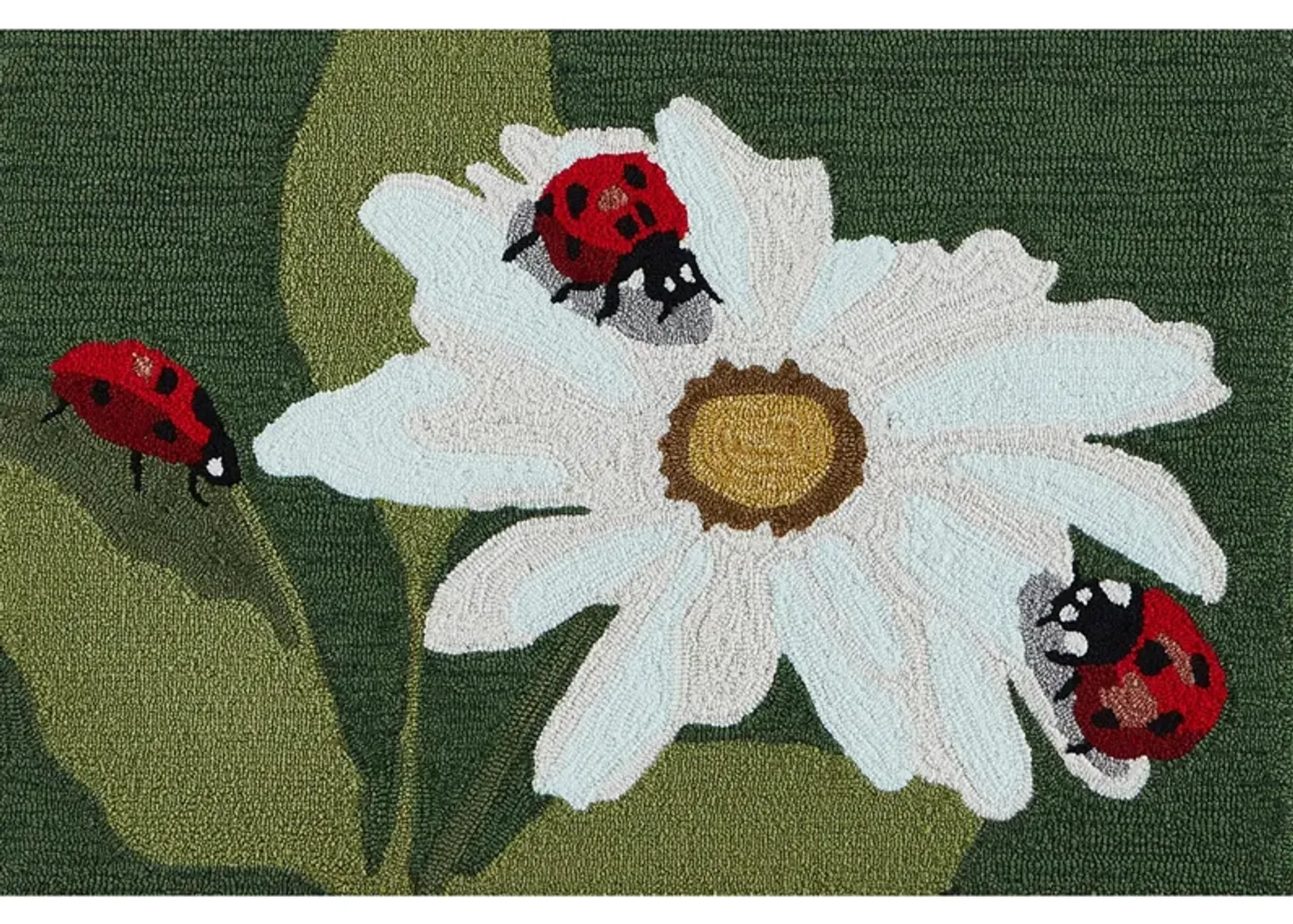 Liora Manne Ladybugs Front Porch Rug in Green by Trans-Ocean Import Co Inc