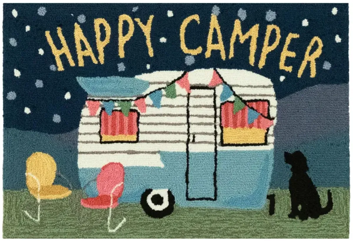 Liora Manne Happy Camper Front Porch Rug in Night by Trans-Ocean Import Co Inc