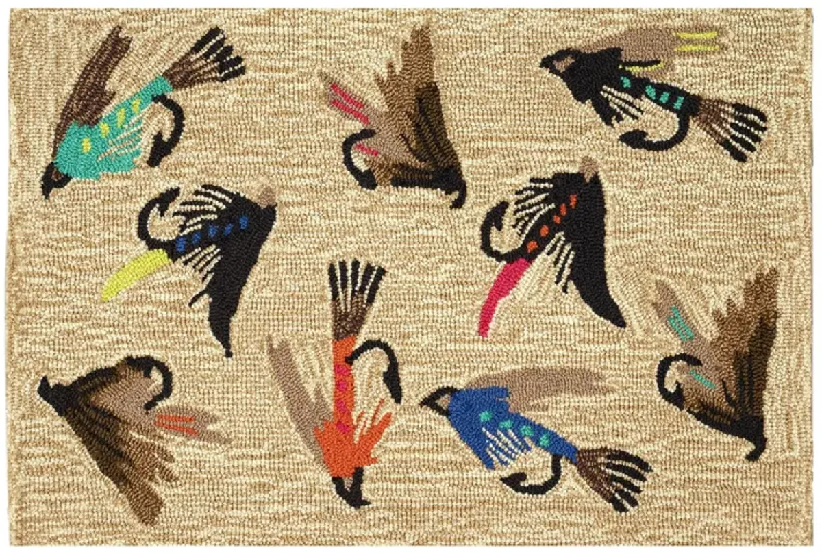 Liora Manne Bright Flies Front Porch Rug in Multi by Trans-Ocean Import Co Inc