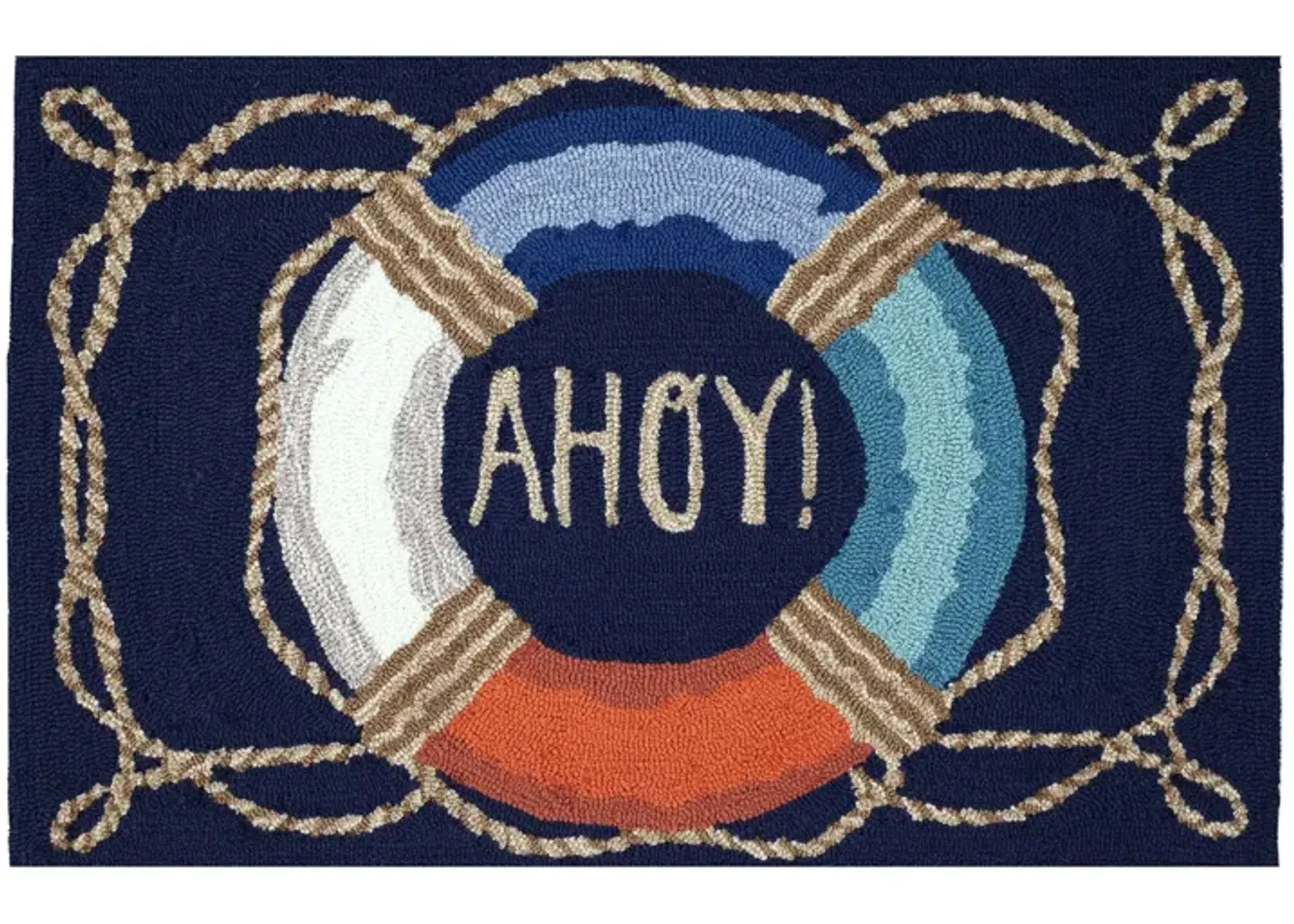 Liora Manne Ahoy Front Porch Rug in Navy by Trans-Ocean Import Co Inc