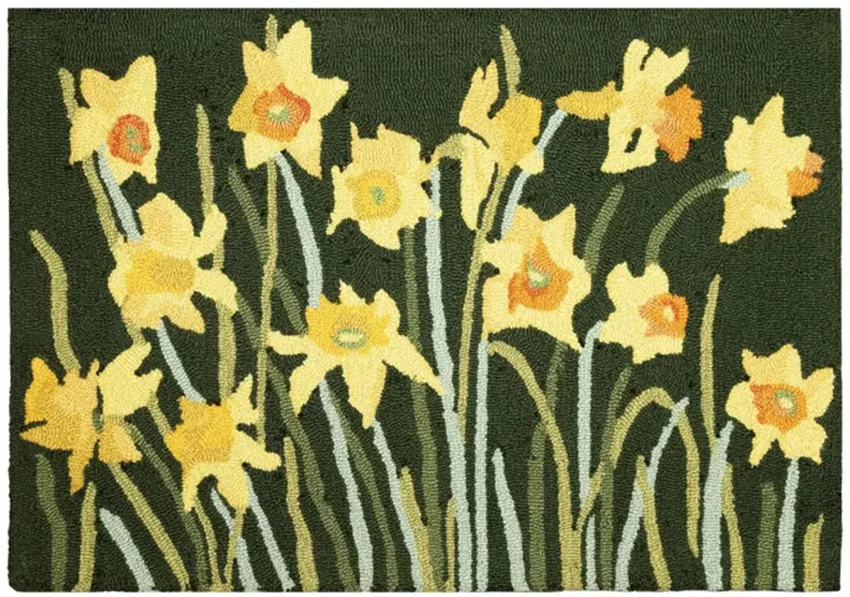 Liora Manne Daffodil Front Porch Rug in Green by Trans-Ocean Import Co Inc