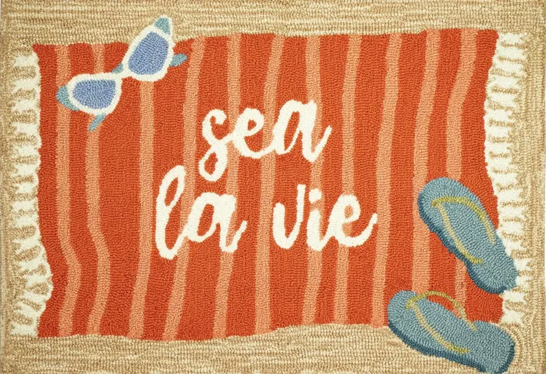 Liora Manne Sea La Vie Front Porch Rug in Natural by Trans-Ocean Import Co Inc