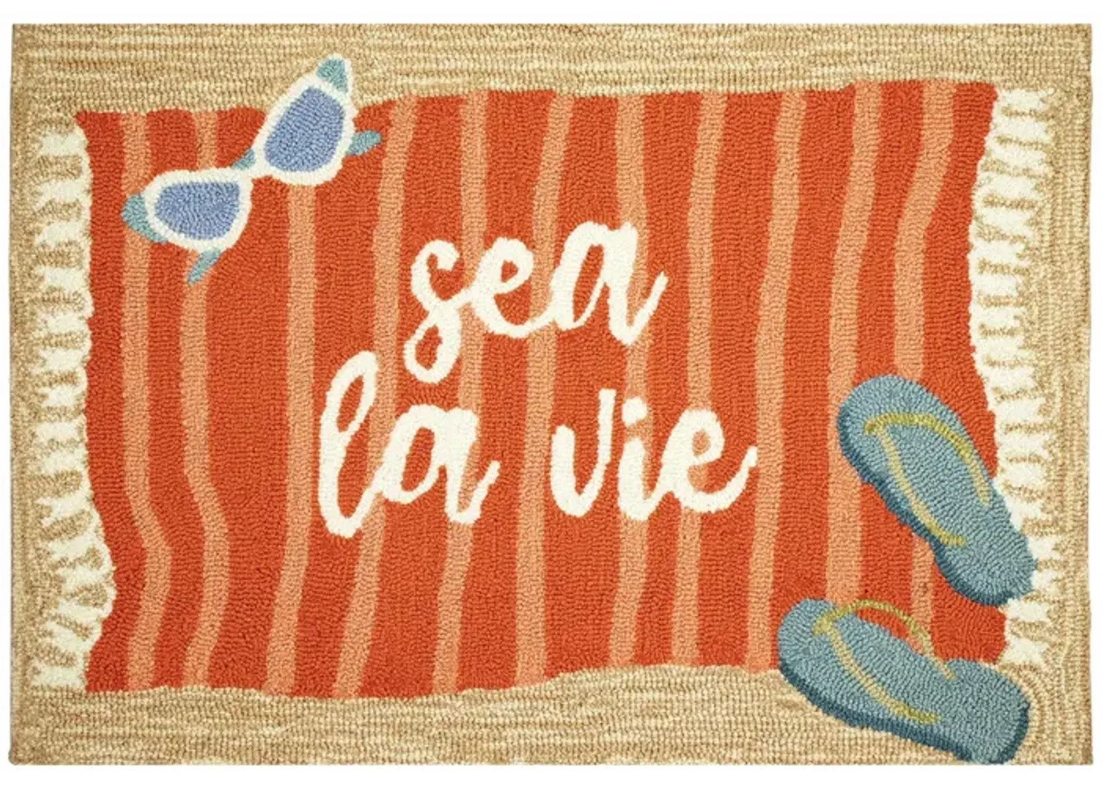 Liora Manne Sea La Vie Front Porch Rug in Natural by Trans-Ocean Import Co Inc